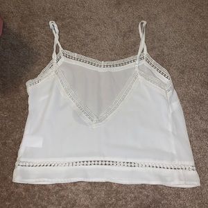 White low back crop top size xs